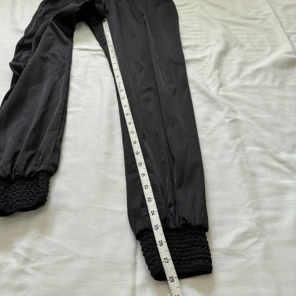 Loyd/Ford XS Black Satin Jogger Pants ~ Pull On Evening Cocktail Capsule Classic - Picture 8 of 9